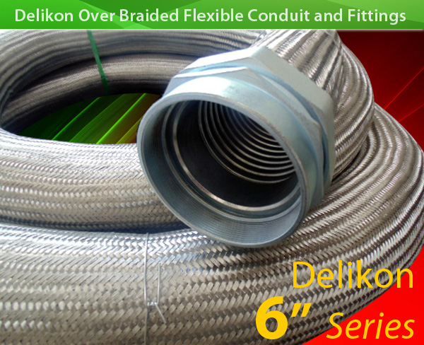 Over Braided Flexible Conduit & Fittings For Industry Automation Cable Management