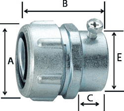 Combination Coupling connects Flexible Metal Conduit to EMT